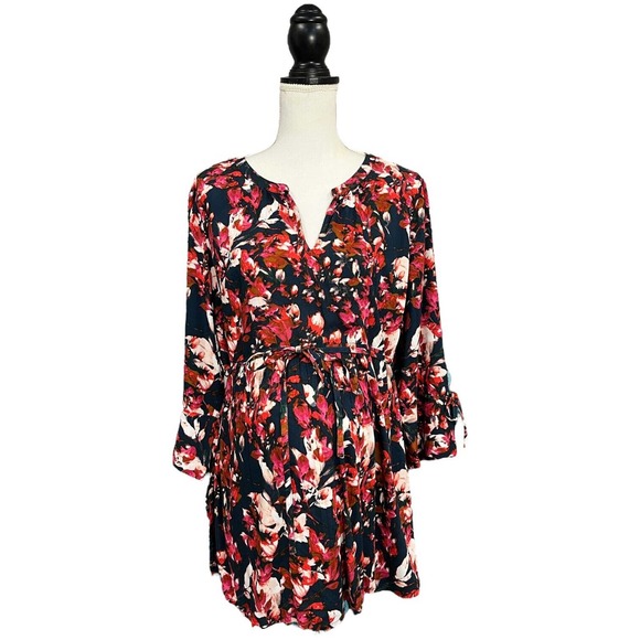 Motherhood Maternity NWT Floral Tie Waist Sleeve Large - Picture 6 of 10